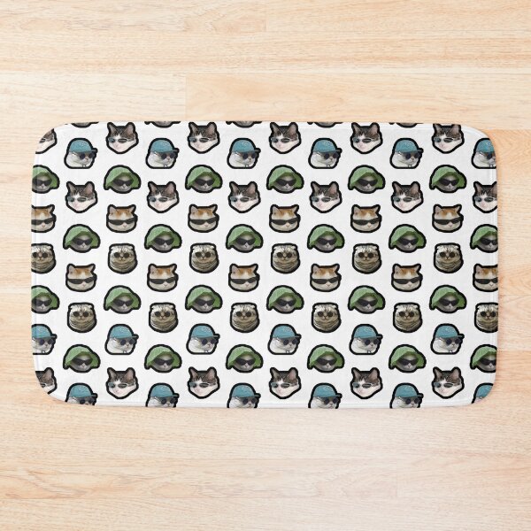 Item preview, Cats Wearing Sunglasses Pattern (Black Outlines) designed and sold by cat-reactions.
