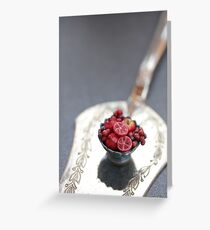 Burgundy Fruit Bowl Greeting Card