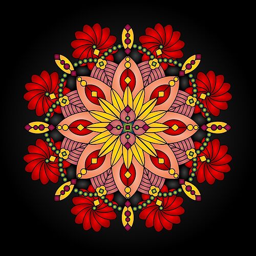 Floral Mandalas 182 (Style:1)