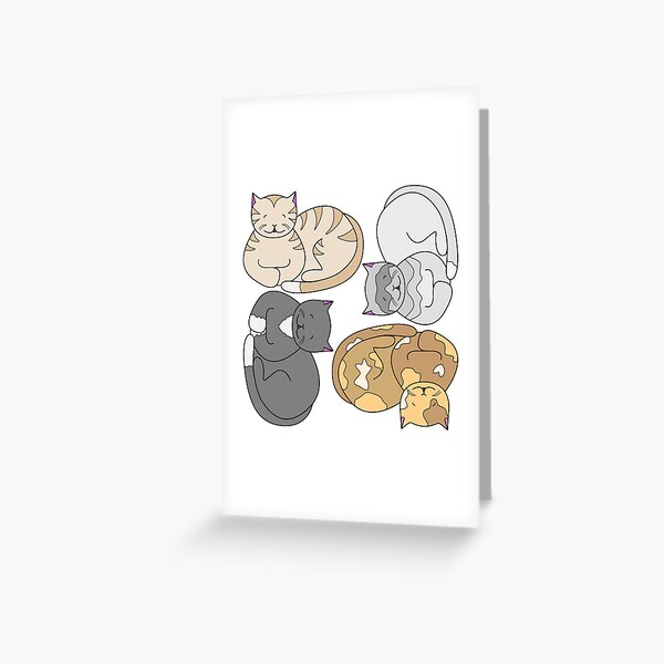 Sleeping Cats Greeting Card