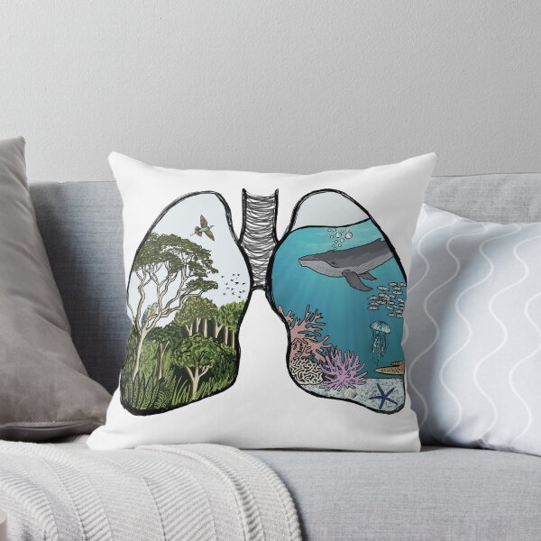 Item preview, BREATHE - fill your lungs, one from the trees, one from the seas designed and sold by Nautilus Design Co.