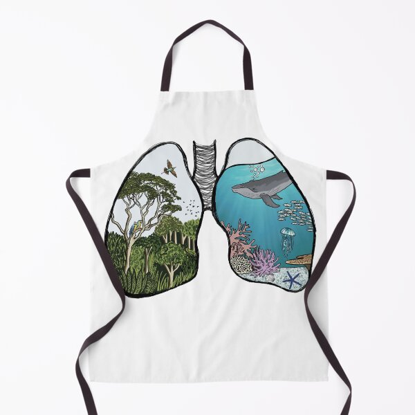 Item preview, BREATHE - fill your lungs, one from the trees, one from the seas designed and sold by Nautilus Design Co.