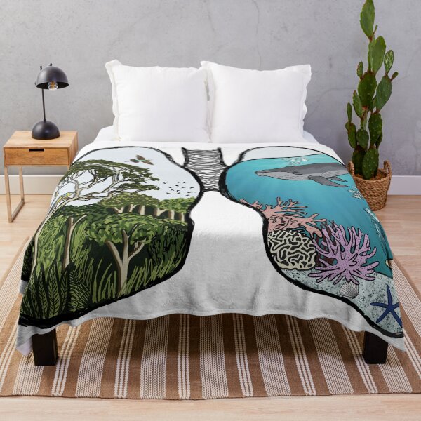 Item preview, BREATHE - fill your lungs, one from the trees, one from the seas designed and sold by Nautilus Design Co.