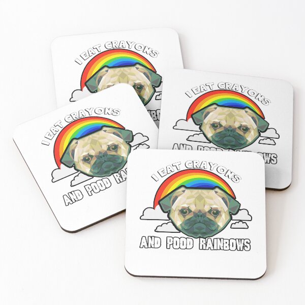 Item preview, Pug Dog I Eat Crayons And Pood Rainbows designed and sold by UnknownArtistt.