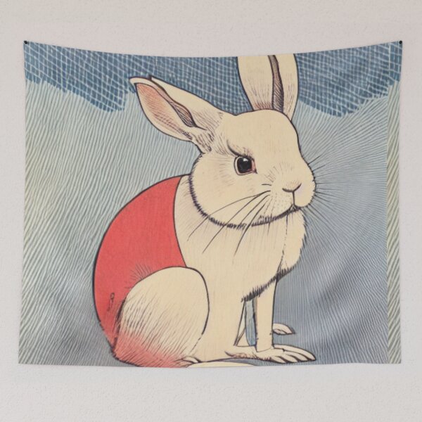 Item preview, Cute Bunny Rex Rabbit in Furry White Rabbit Bunnies Lover designed and sold by wigobun.
