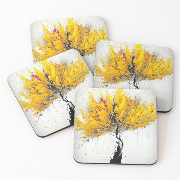 Item preview, Abstract Splattered Yellow Tree Vector Ink Splash Effect      designed and sold by Rocky Mountain Artistry.