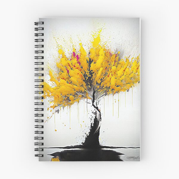 Item preview, Abstract Splattered Yellow Tree Vector Ink Splash Effect designed and sold by Rocky Mountain Artistry.