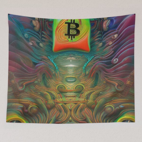Aperçu de l'œuvre IA Art Bitcoin Crypto NFT Art 020 créée et vendue par tpixx.