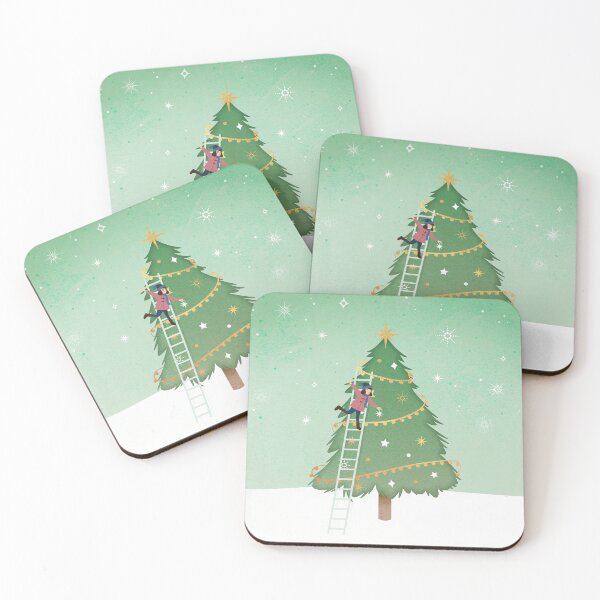Item preview, Girl Decorating A Christmas Tree In The Snow designed and sold by KandMe.