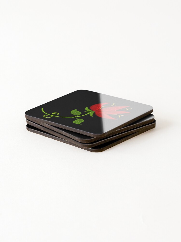 Thumbnail 4 of 5, Coasters (Set of 4), Fire Flower  designed and sold by RathiDesigns.