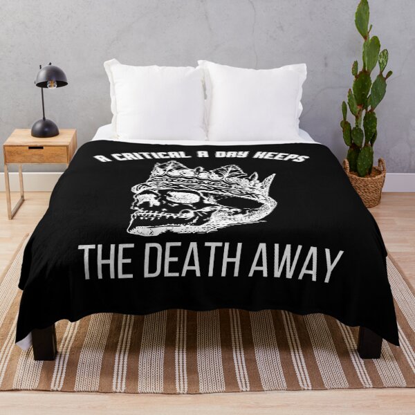 Item preview, A Critical A Day Keeps The Death Away | Philosophy Quote designed and sold by BopleDesigns.