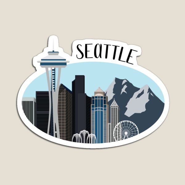 Item preview, Seattle Skyline Illustration designed and sold by erguller.