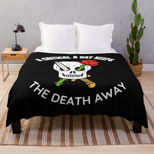 Item preview, A Critical A Day Keeps The Death Away | Skull Rose designed and sold by BopleDesigns.