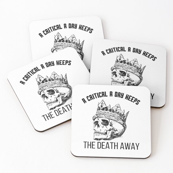 Item preview, A Critical A Day Keeps The Death Away - Philosophy Quote designed and sold by BopleDesigns.