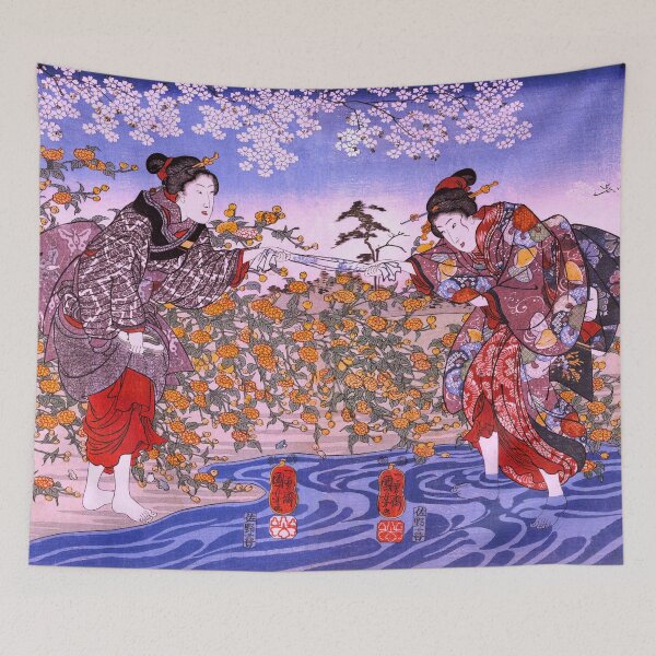 Item preview, Japanese girls by Ide Tama River painting by Utagawa Kuniyoshi designed and sold by mbuz90.