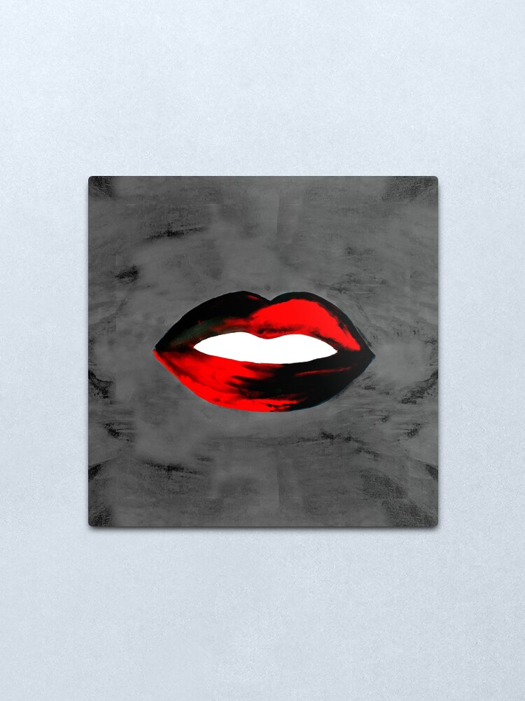 Lamina Metalica Amoroso Lapiz Labial Negro Rojo Y Carbon Kiss Xoxo De Fharryn Redbubble