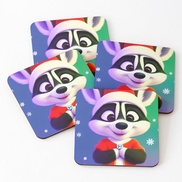 Item preview, The Christmas Racoon - Justine designed and sold by LuliandFriends.