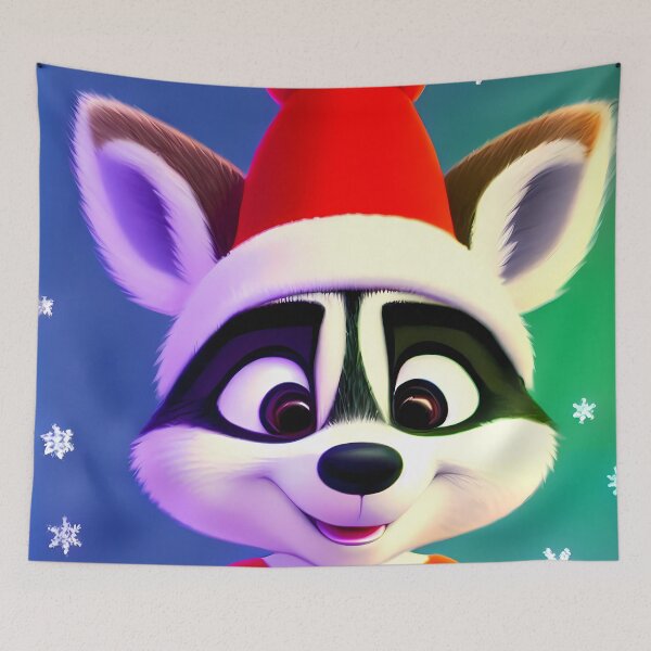 Item preview, The Christmas Racoon - Justine designed and sold by LuliandFriends.