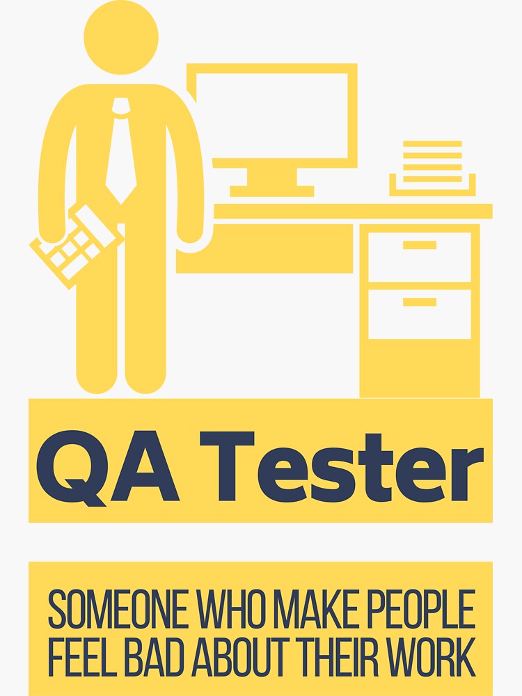 "QA Tester definition , funny Quality assurance" Sticker for Sale by