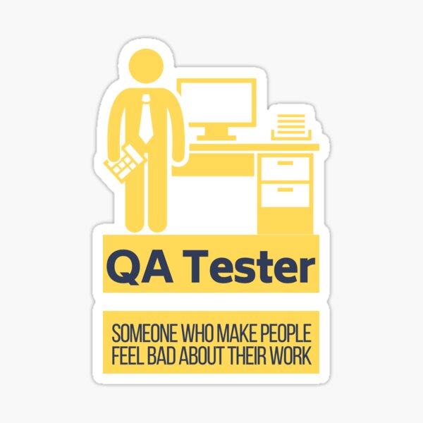 "QA Tester definition , funny Quality assurance" Sticker for Sale by
