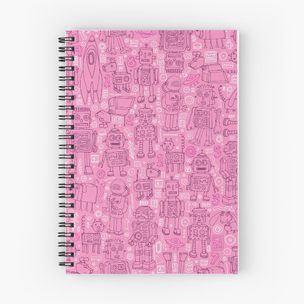 Item preview, Robot pattern - Pink - fun pattern by Cecca Designs designed and sold by Cecca-Designs.