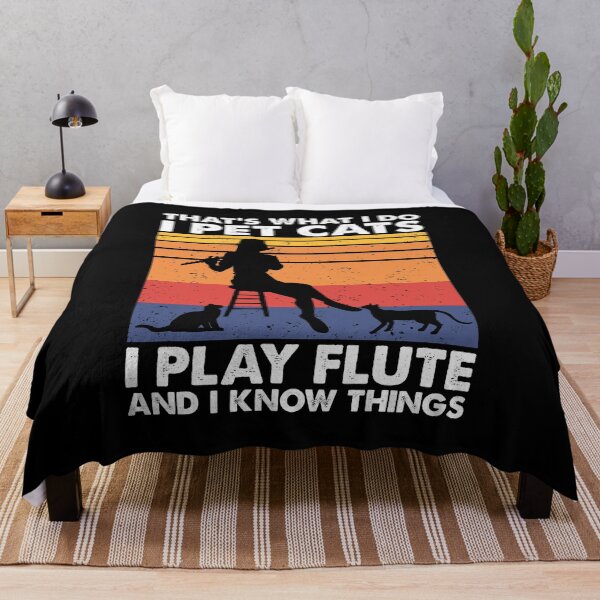 Item preview, That's What I Do I Pet Cats I Play Flute & I Know Things designed and sold by TheReallyNiceStuff.