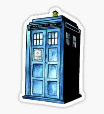 Blue Police Phone Box Sticker