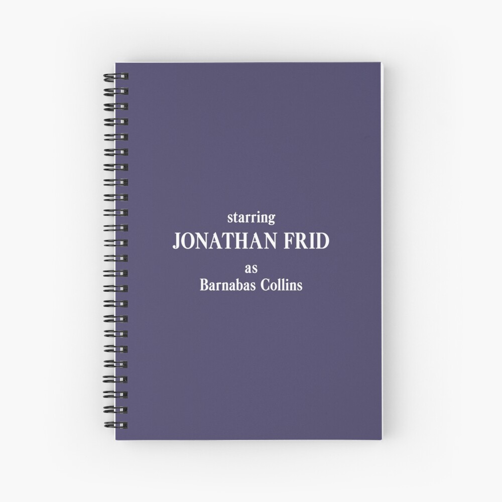 Starring Jonathan Frid as Barnabas Collins Spiral Notebook for Sale by  scatterbrook