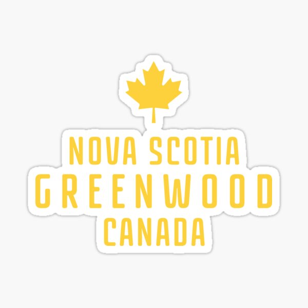 "Greenwood Canada Nova Scotia Travel" Sticker for Sale by