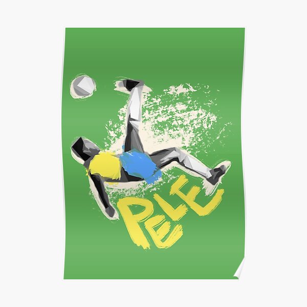 Pele Brazil Unusual Colour Door Poster