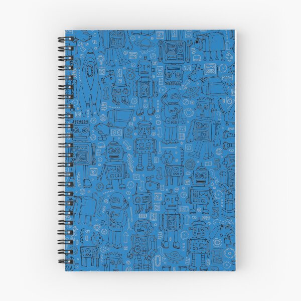 Item preview, Robot pattern - Blue - fun pattern by Cecca Designs designed and sold by Cecca-Designs.