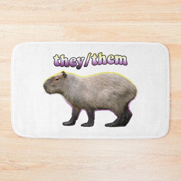 Item preview, lgbt they / them cute capybara designed and sold by HelloShoppy.