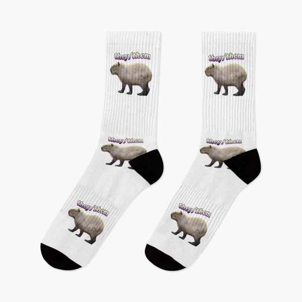 Item preview, lgbt they / them cute capybara designed and sold by HelloShoppy.