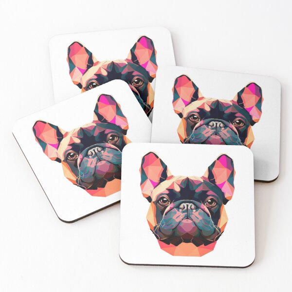 Item preview, French Bulldog Geometric Portrait - Sunset designed and sold by Bondoboxy.