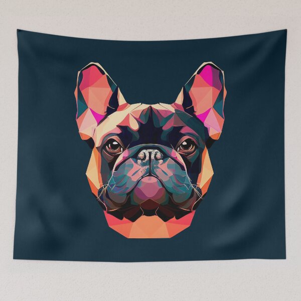 Item preview, French Bulldog Geometric Portrait - Sunset designed and sold by Bondoboxy.