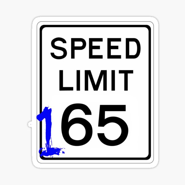 Course de rue 165mph signe Sticker