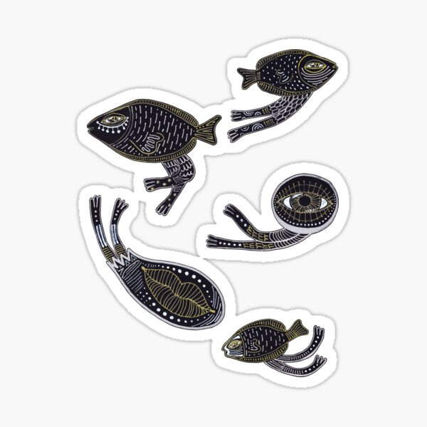 underwater surreal creatures Sticker