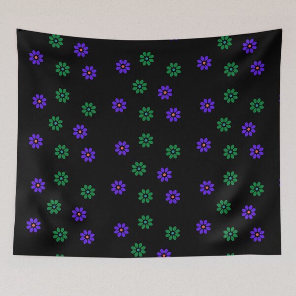 Item preview, Blue and green tiny flowers pattern with little flowers  designed and sold by Kubala.