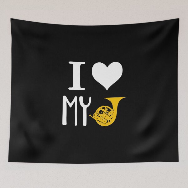 Item preview, I Love My French Horn Marching Band T Shirt Fitted T-Shirt designed and sold by grosiclenniw.