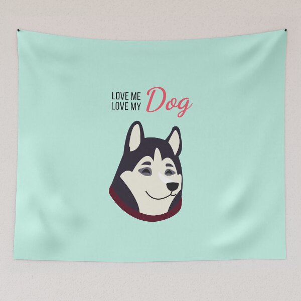 Item preview, Love me Love my Dog - Siberian Husky - Dog lover, Love, couple, puppy designed and sold by NaNapolitano.