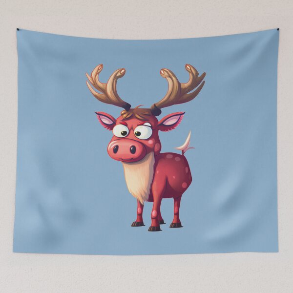 Item preview, Beautifuy funny Christmas reindeer designed and sold by Nisyo.