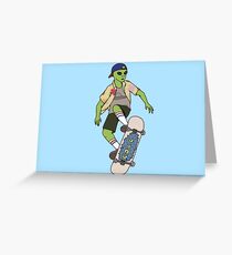 Alien Skater Greeting Card