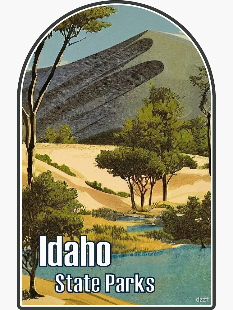 Idaho State Parks Illustration Sticker For Sale By Dzzt Redbubble