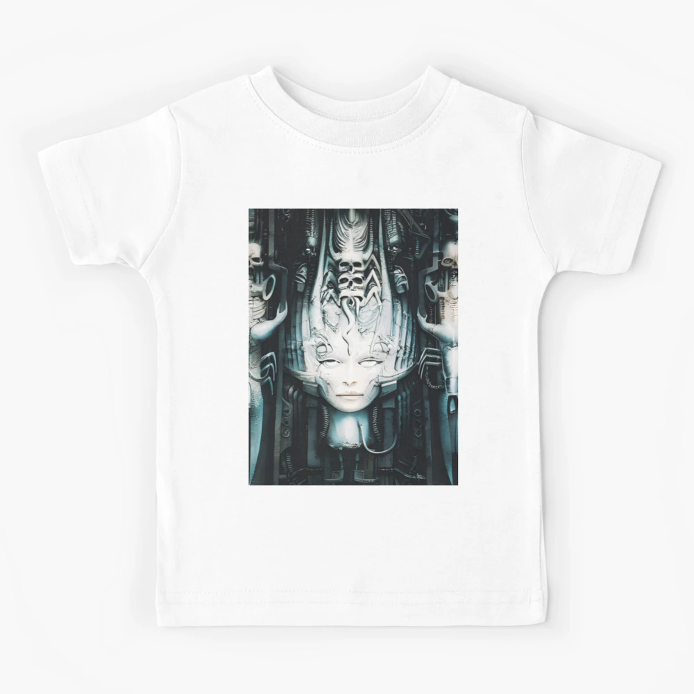 Frau und Totenköpfe HR Giger | Kinder T-Shirt