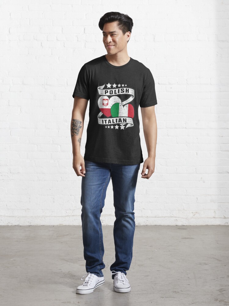 Polish Italian flag shirt Half Polish and Half Italian flag