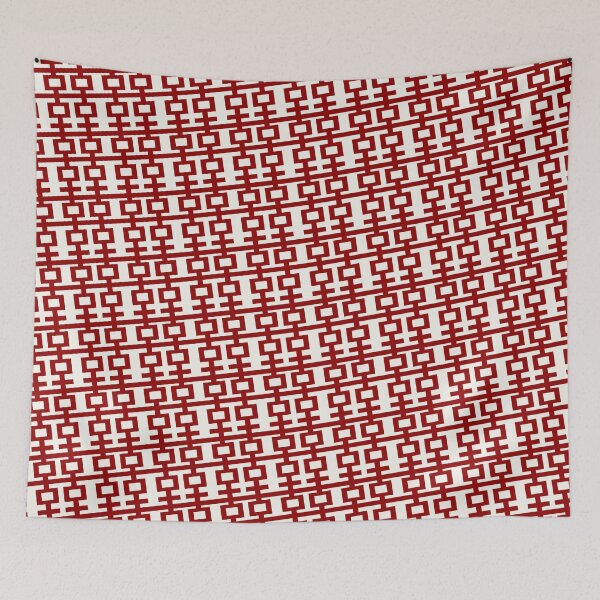 Item preview, Simple Red Double Happiness In A Tilt Pattern, A Traditional Oriental Auspicious Symbol  | Modern Chinese Wedding © fatfatin   designed and sold by fatfatin.