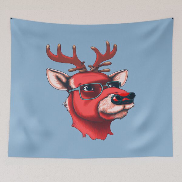 Item preview, Cool Christmas Reindeer with glasses designed and sold by Nisyo.