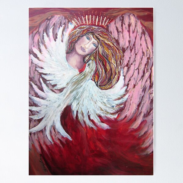 Angel with Dove Poster