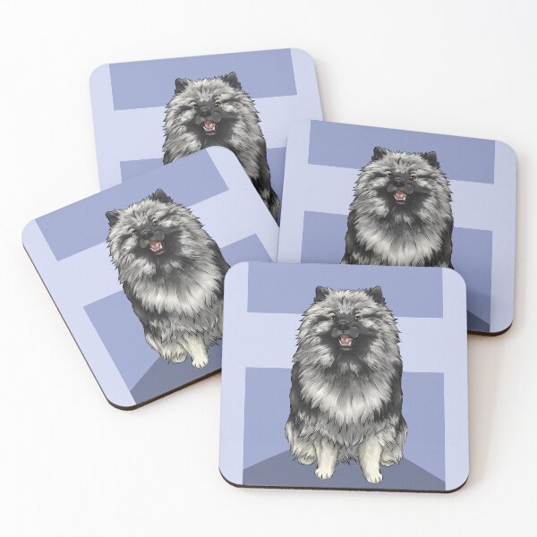 Item preview, Keeshond | Purple Background | Cute Dog Art designed and sold by shirinsart.
