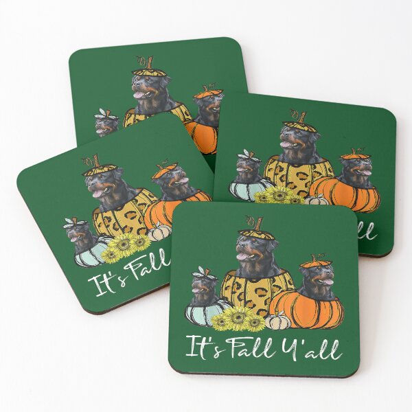 Item preview, Its Fall Yall Rottweiler Dog Autumn Leopard Pumpkin 164 designed and sold by PrincessNana1.